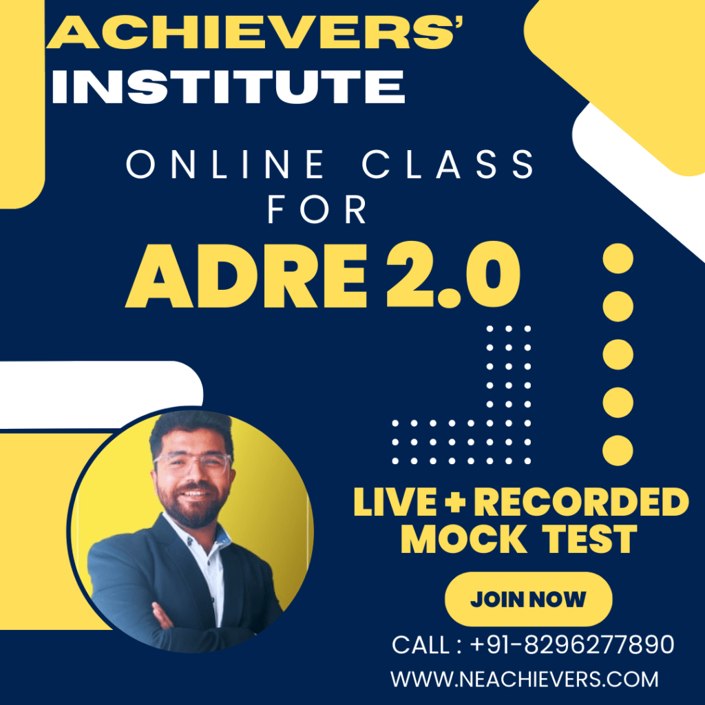 Achievers' Institute's Assam Direct Recruitment Online Class Banner with Live and Recorded Mock Test information